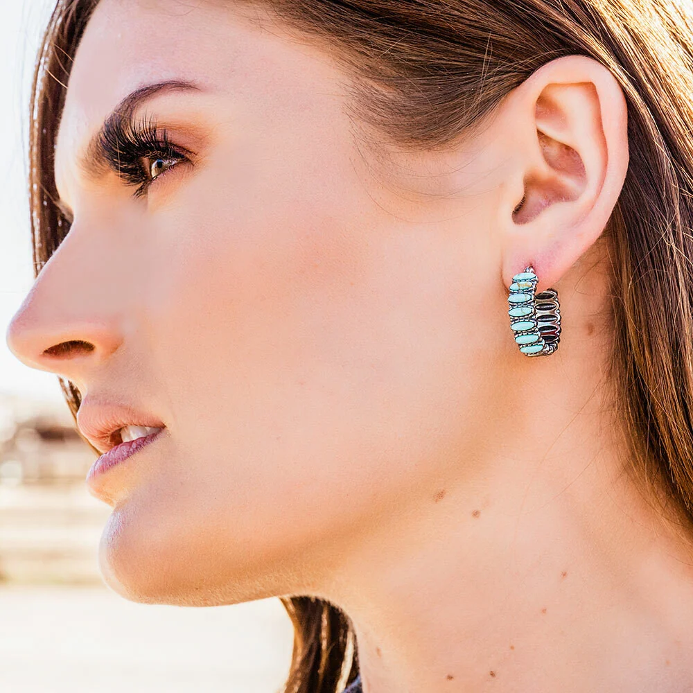 Turquoise Run Earrings ER4772 - Image 2