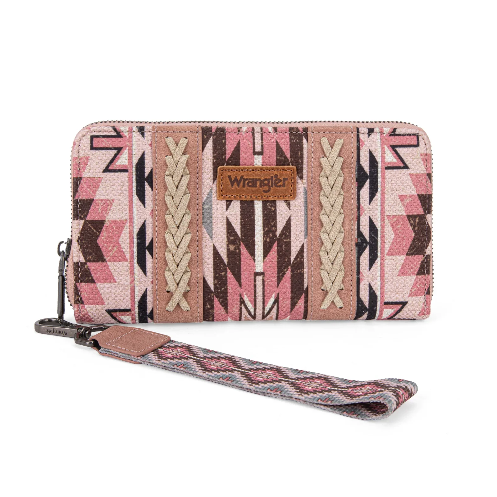 Wrangler Southwestern Art Print Wallet - Pink - WG2213-W006