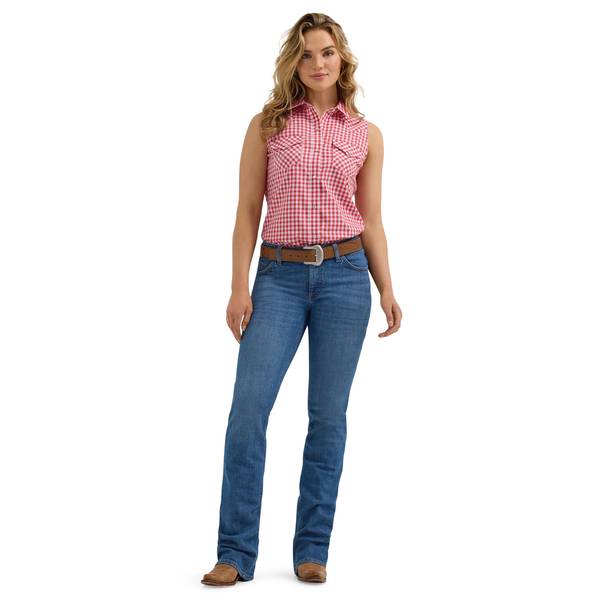 Red Plaid Essential Snap Tank Top 112362261 - Image 2