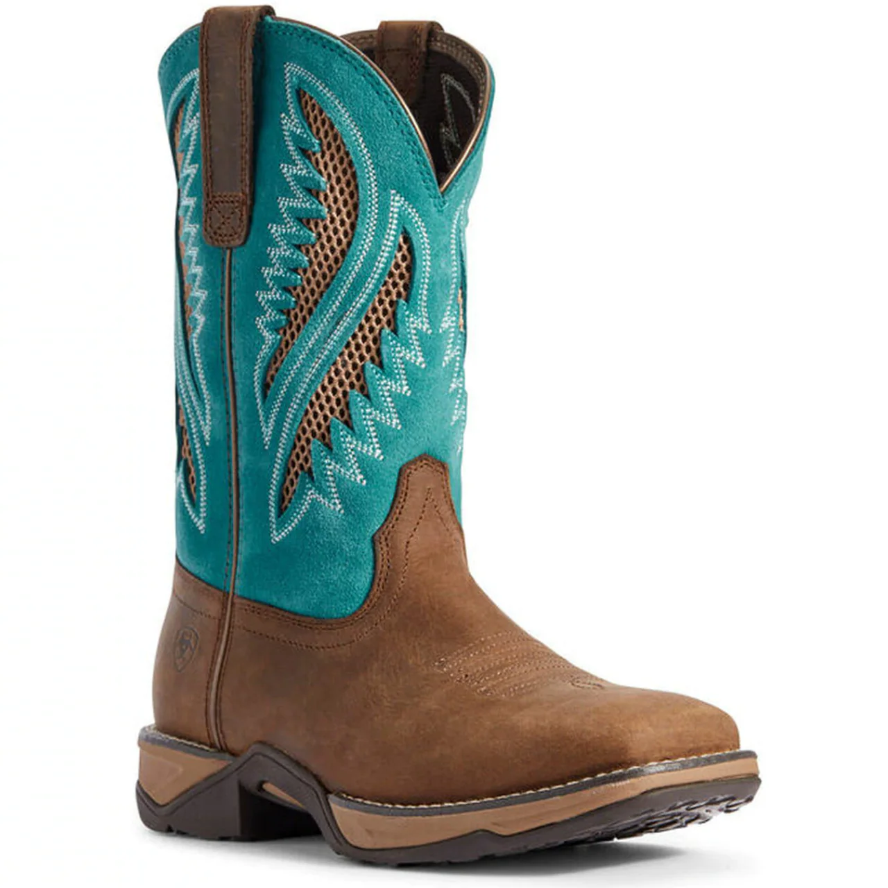Women's Anthem VentTek Chocolate Chip and Turquoise Boot by Ariat 10031665