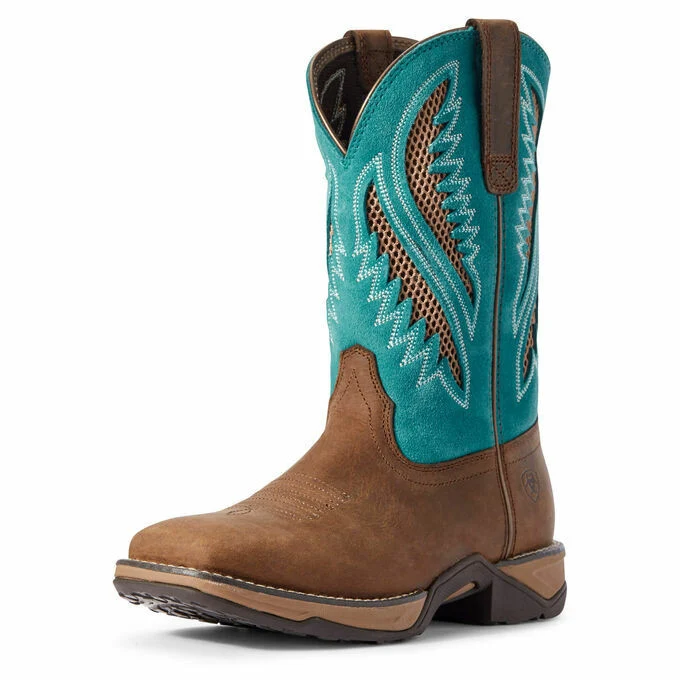 Women's Anthem VentTek Chocolate Chip and Turquoise Boot by Ariat 10031665 - Image 2