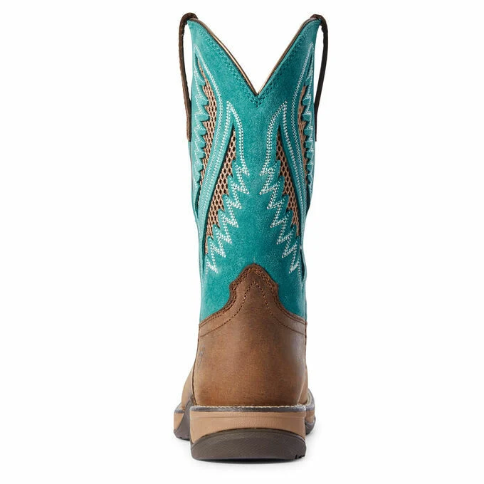 Women's Anthem VentTek Chocolate Chip and Turquoise Boot by Ariat 10031665 - Image 6