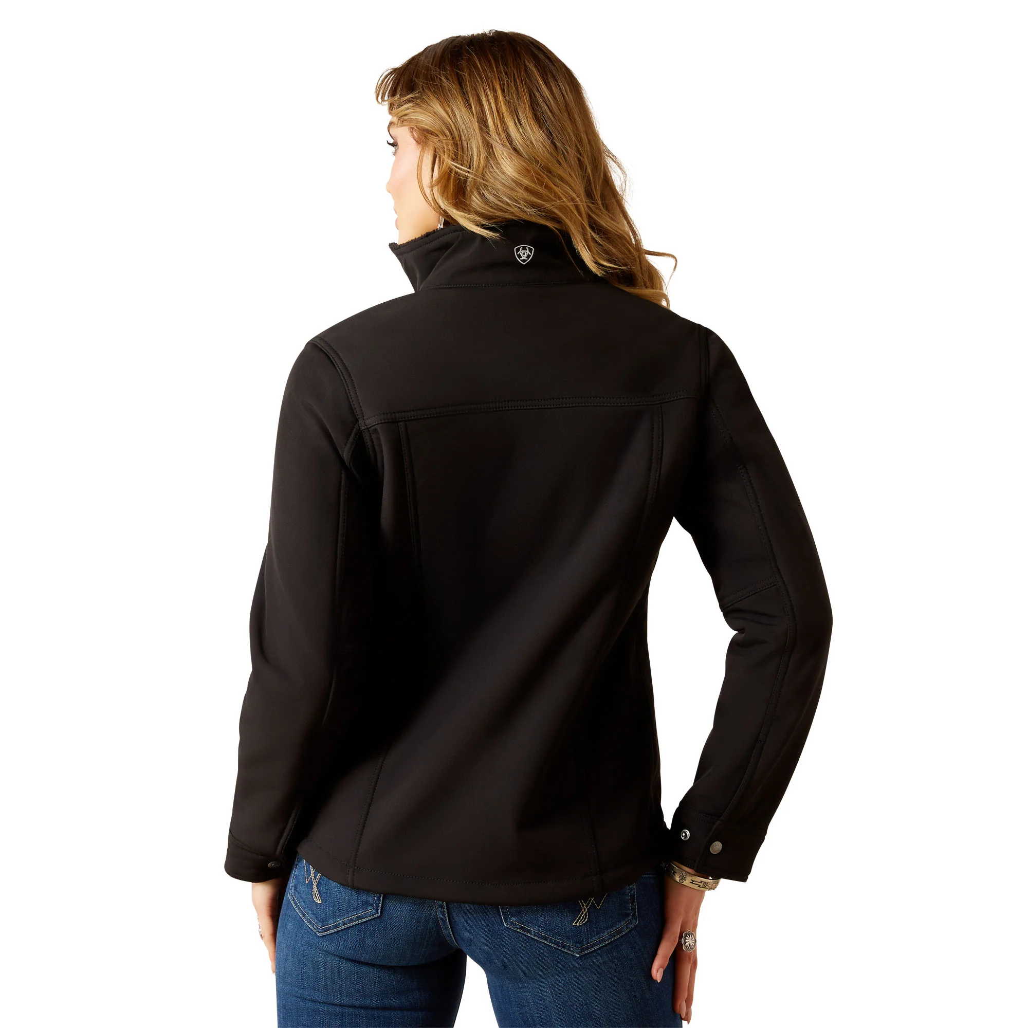 Women's Ariat Berber Back Softshell Jacket Black - Outerwear 10062258 - Image 2