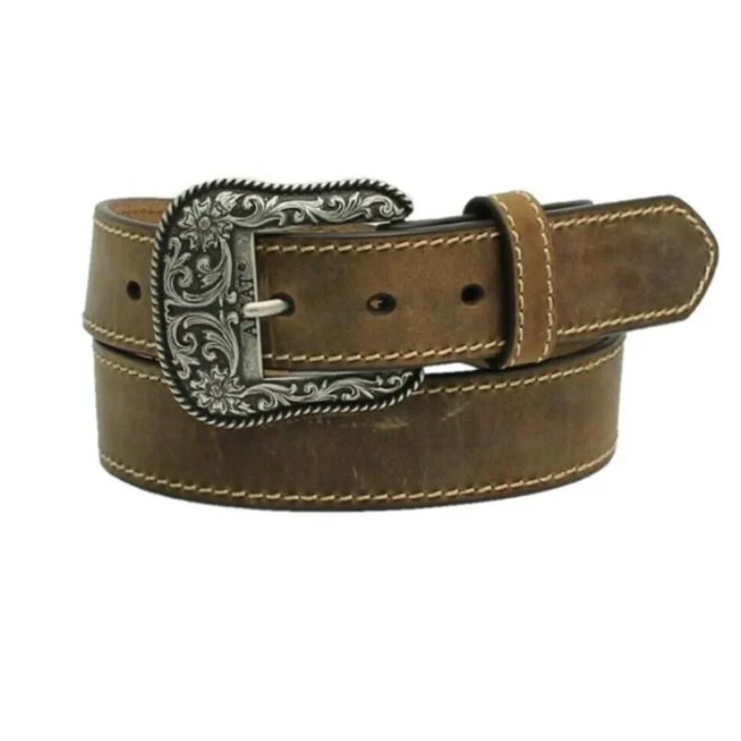 Women's Ariat Heavy Stitch Edge Leather Belt A1523402
