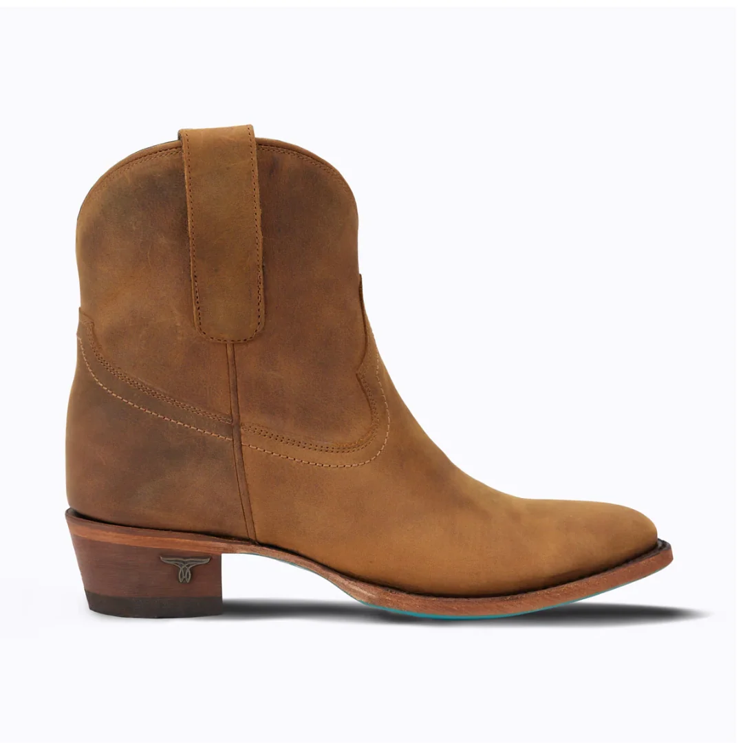 Women's Burnt Caramel Plain Jane Bootie By Lane LB0553A - Image 2