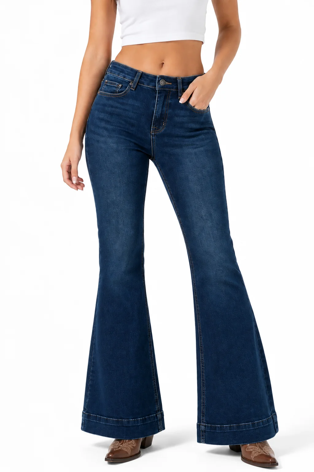 Women's Dark Wash Sculpted HR Trouser Jean BW5HD09924