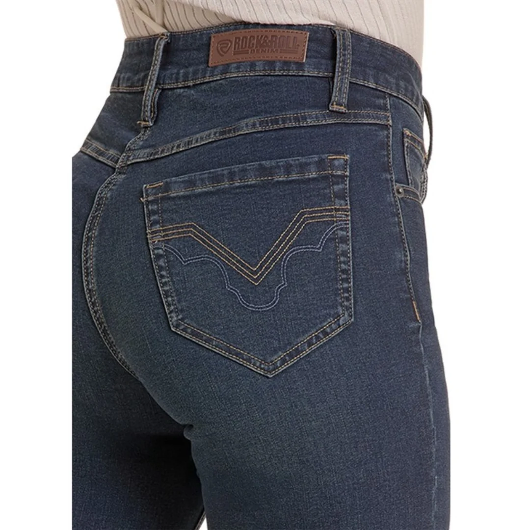 Women's Dark Wash Sculpted HR Trouser Jean BW5HD09924 - Image 2