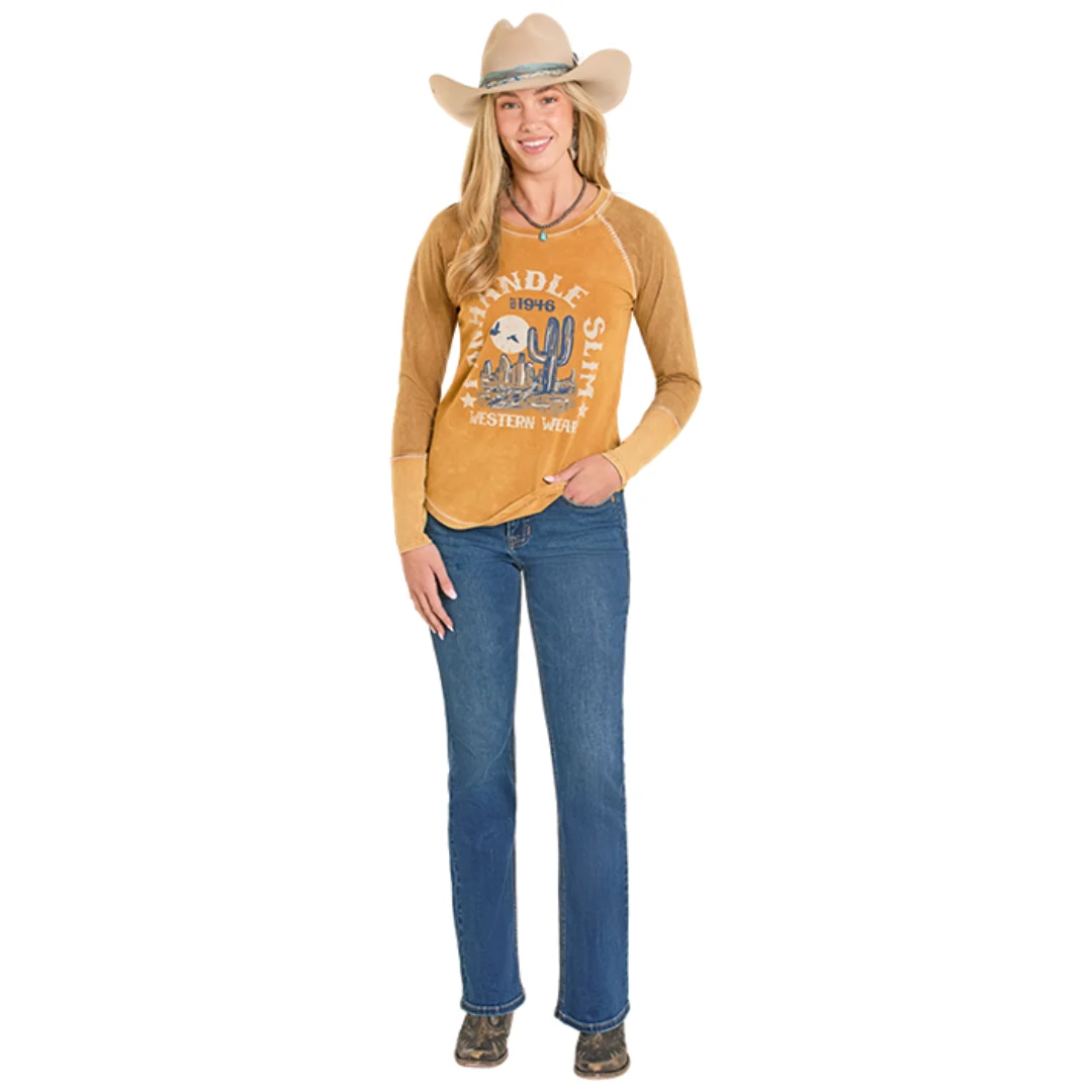 Women's Desert Cactus Long Sleeve Tee LW22T07983 - Image 3