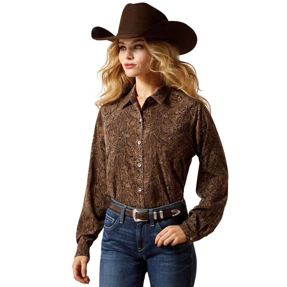 Women's Desert Snake Print Homestyle Shirt 10065830
