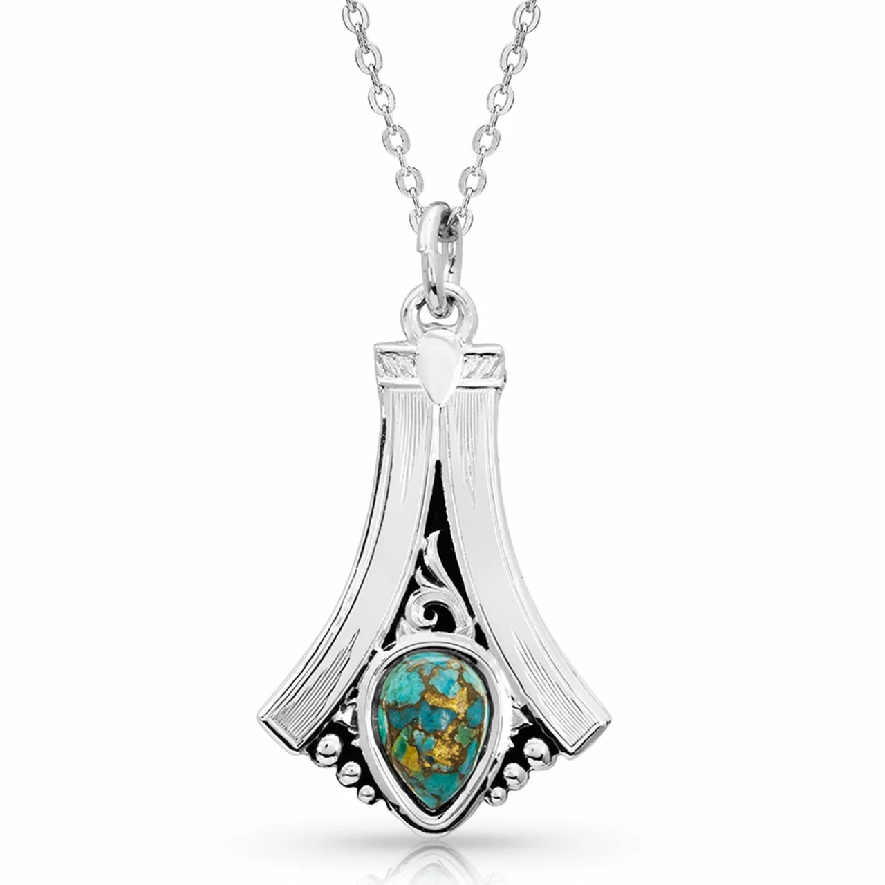 Women's Gracefully Yours Turquoise Necklace by Montana Silversmith NC3925TQ