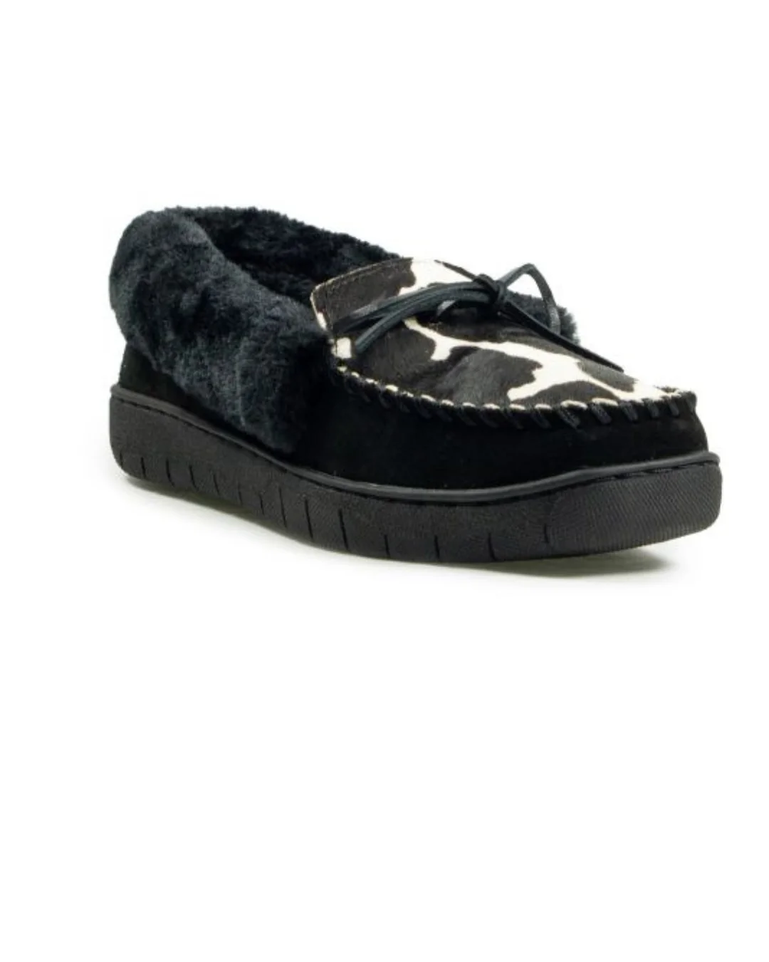 Women's Ivy Moccasin Black Pony AR4419-982-PP