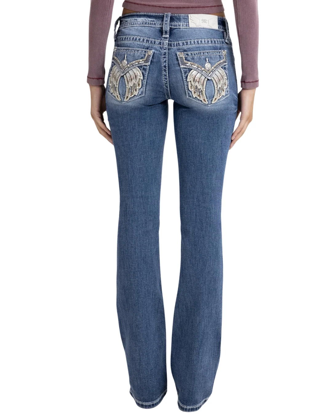Women's Miss Me Charmeine Wings Bootcut Jeans M5082B213V
