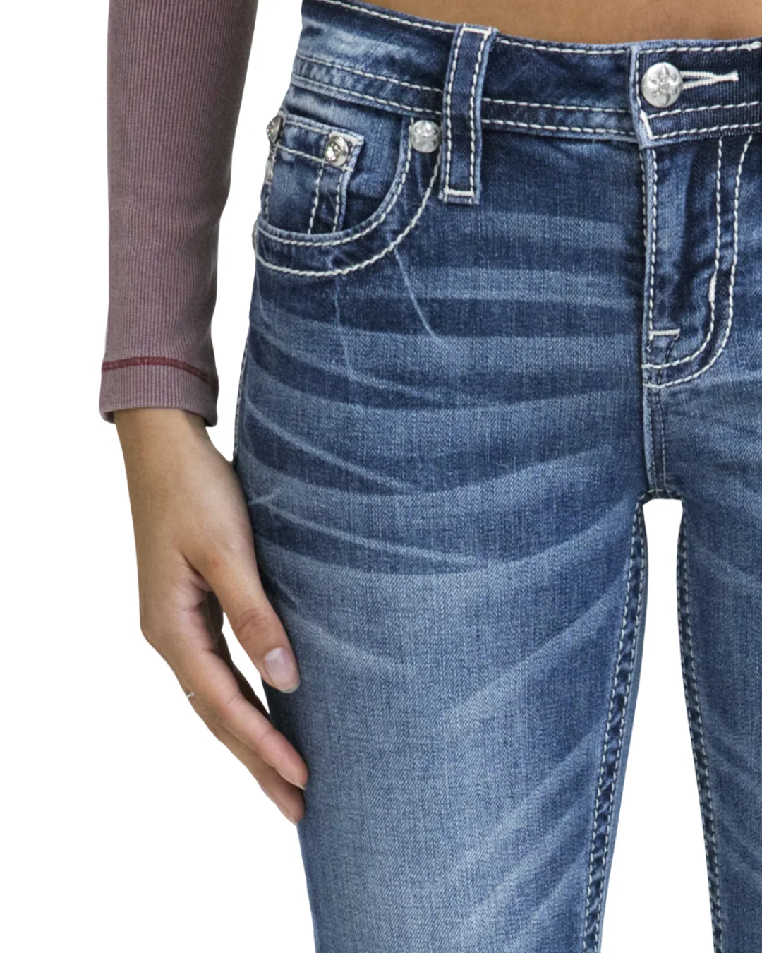 Women's Miss Me Charmeine Wings Bootcut Jeans M5082B213V - Image 4