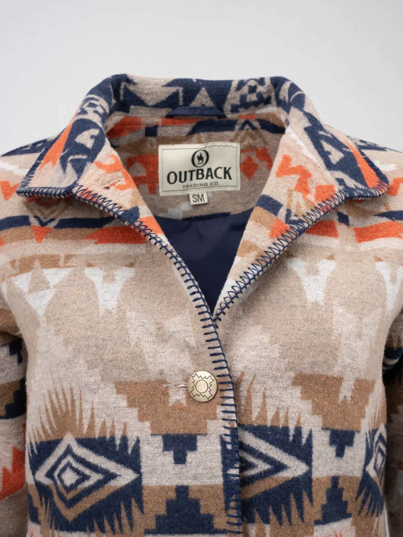 Women's Navy Aztec Moree Jacket 29663-NVY - Image 2
