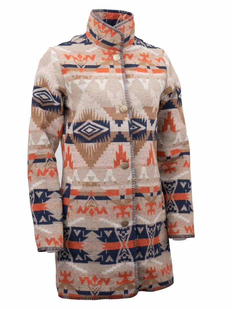 Women's Navy Aztec Moree Jacket 29663-NVY - Image 3