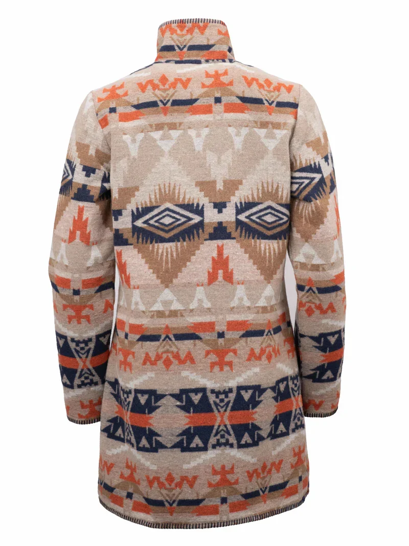 Women's Navy Aztec Moree Jacket 29663-NVY - Image 4