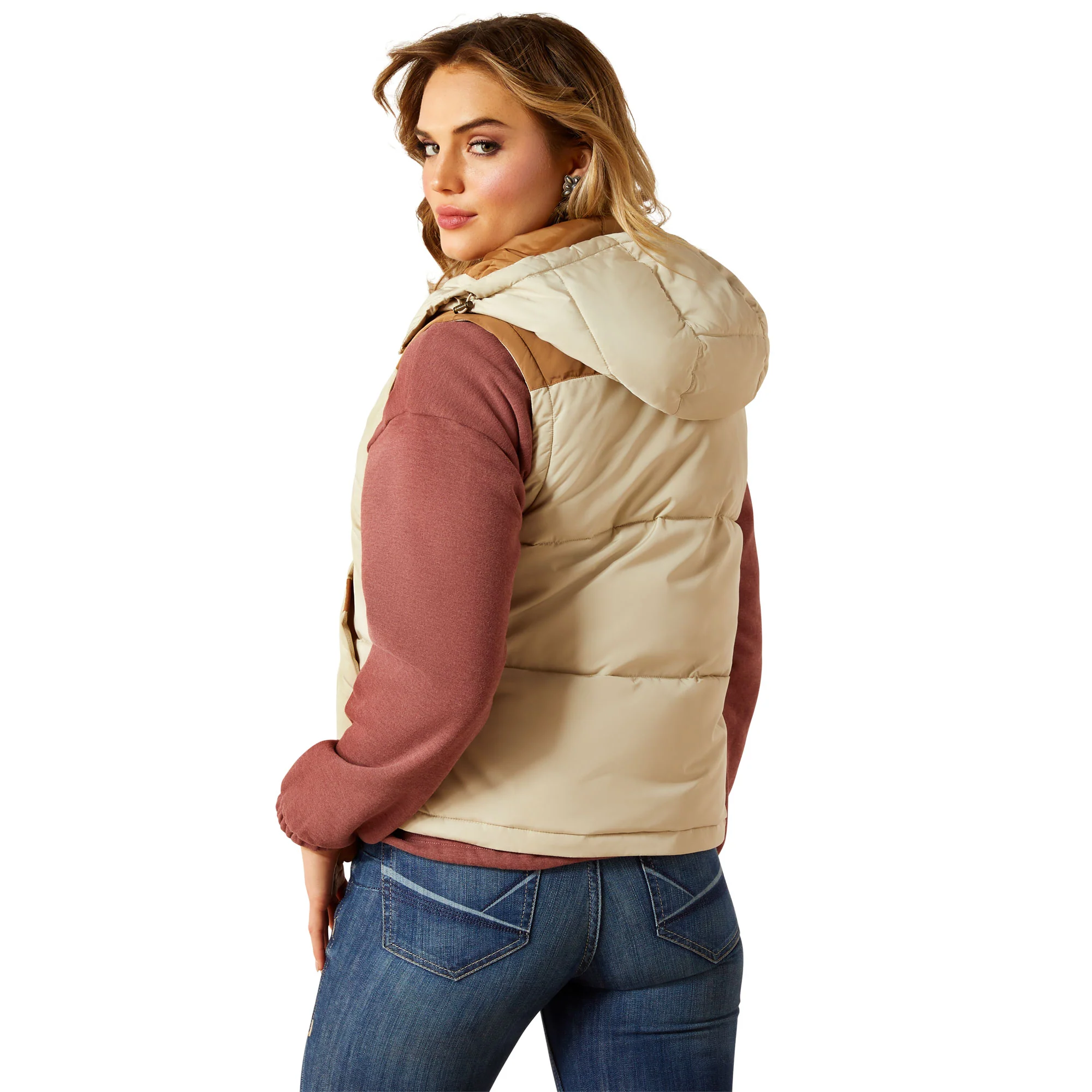 Women's Oyster Grey Frontier Puffer Vest 10062573 - Image 2