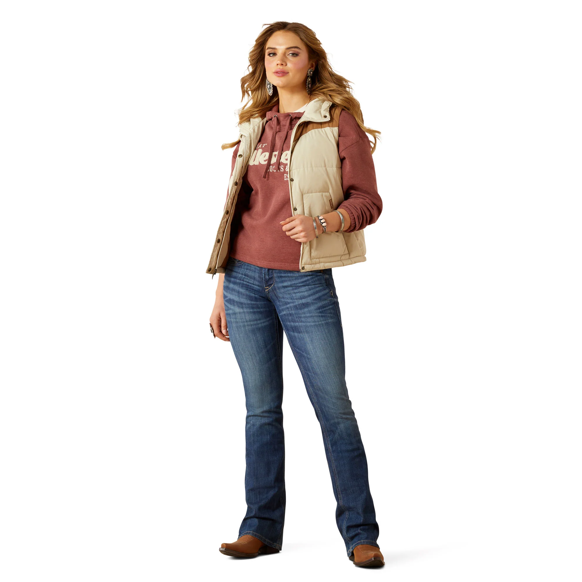 Women's Oyster Grey Frontier Puffer Vest 10062573 - Image 4