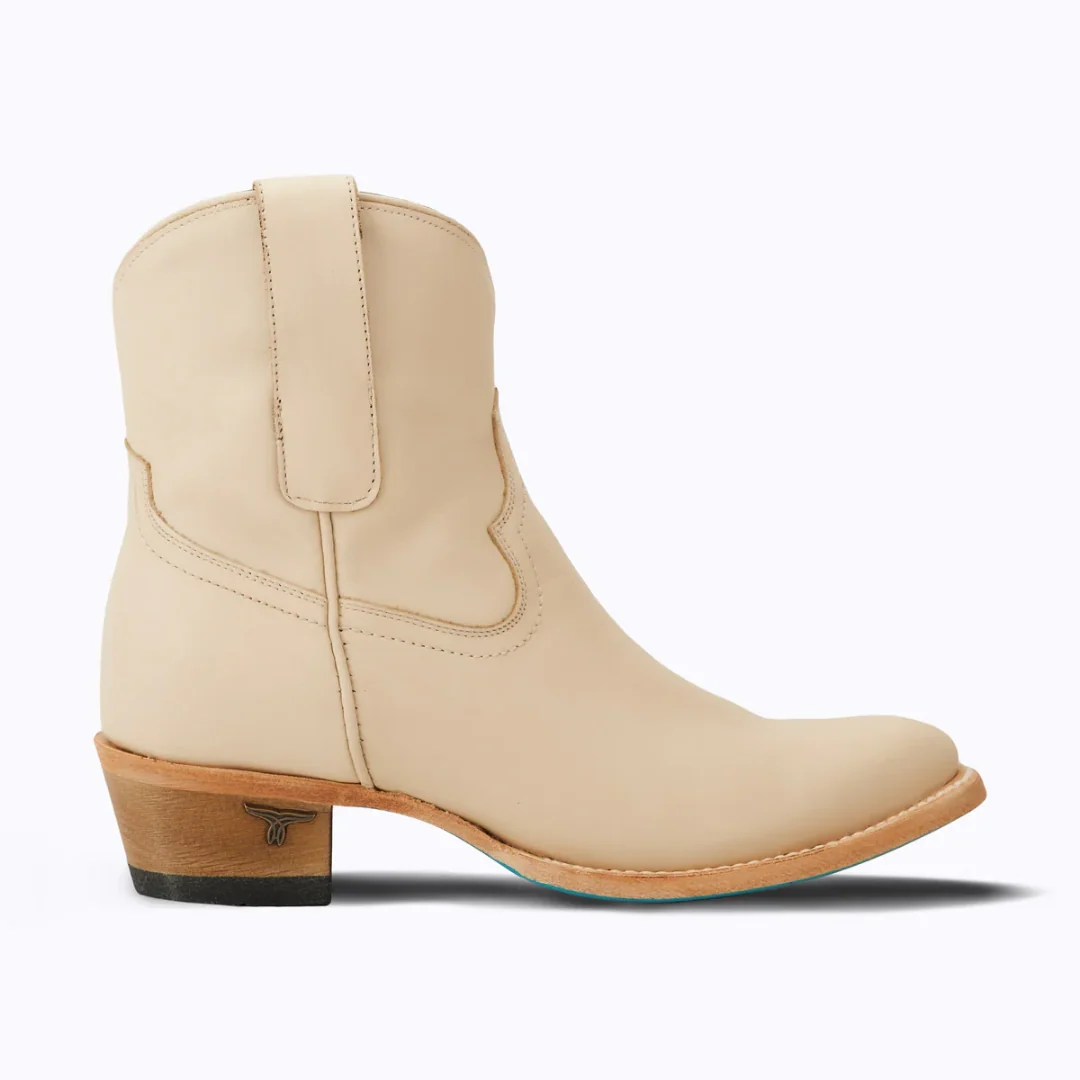 Women's Pale Ivory Plain Jane Bootie By Lane LB0553G - Image 3