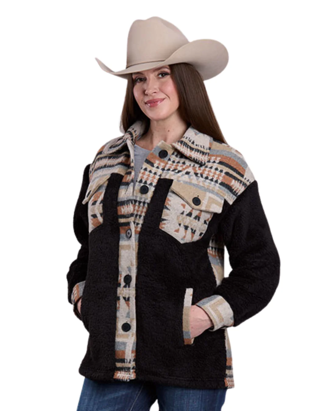 Women's Polar Fleece Shirt Jacket 03-098-0119-6637 - Image 2
