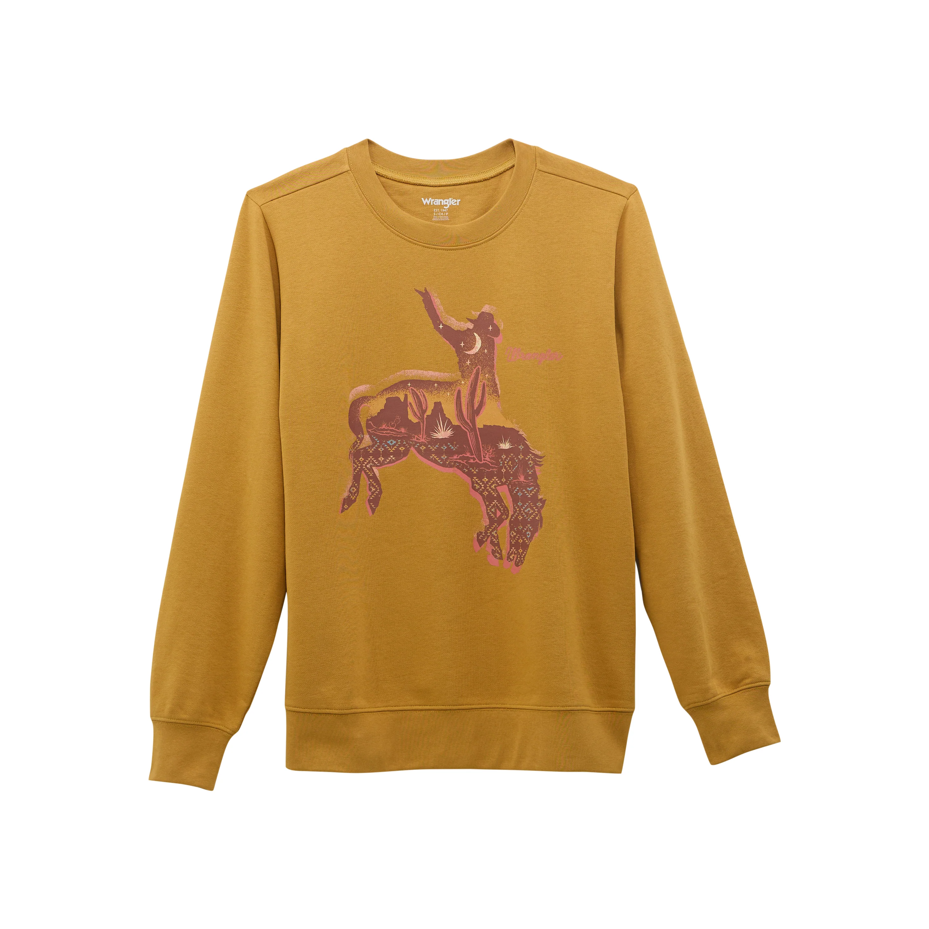 Women's Wrangler Retro Crew Sweatshirt in Spruce Yellow 112368910 - Image 4
