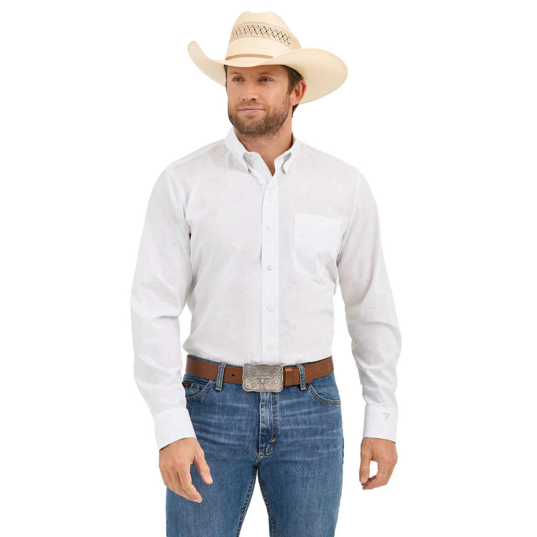 Wrangler® X Cody Johnson Ceramic White Long Sleeve Shirt - Classic Fit 112365607