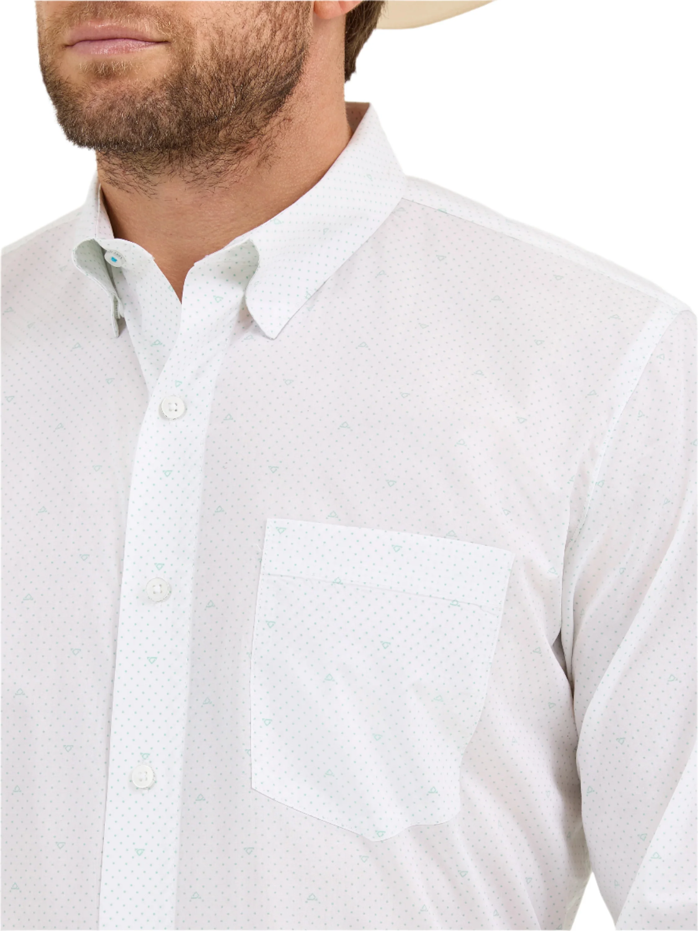 Wrangler® X Cody Johnson Ceramic White Long Sleeve Shirt - Classic Fit 112365607 - Image 3