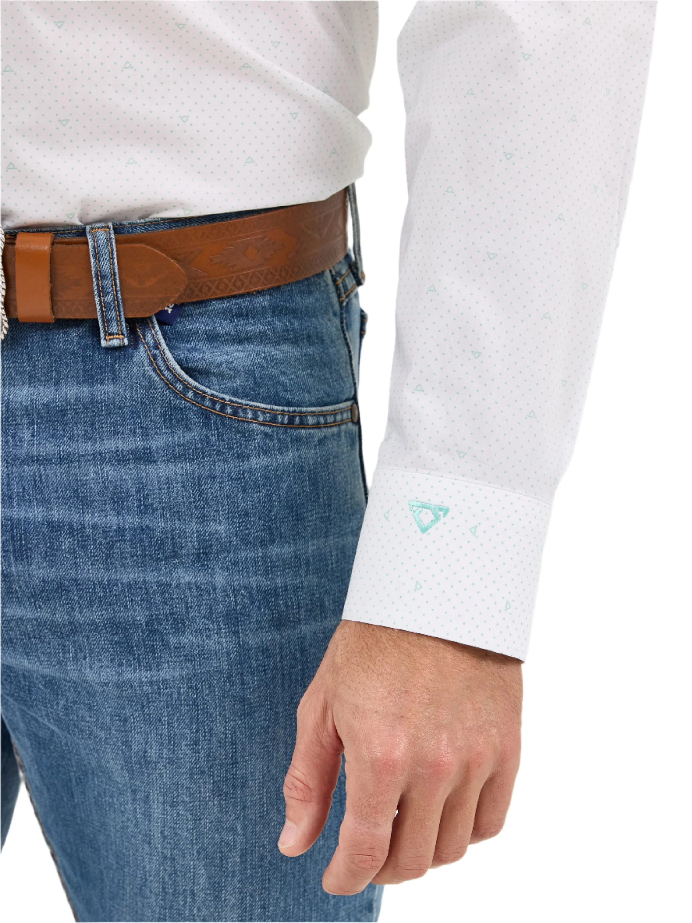 Wrangler® X Cody Johnson Ceramic White Long Sleeve Shirt - Classic Fit 112365607 - Image 4