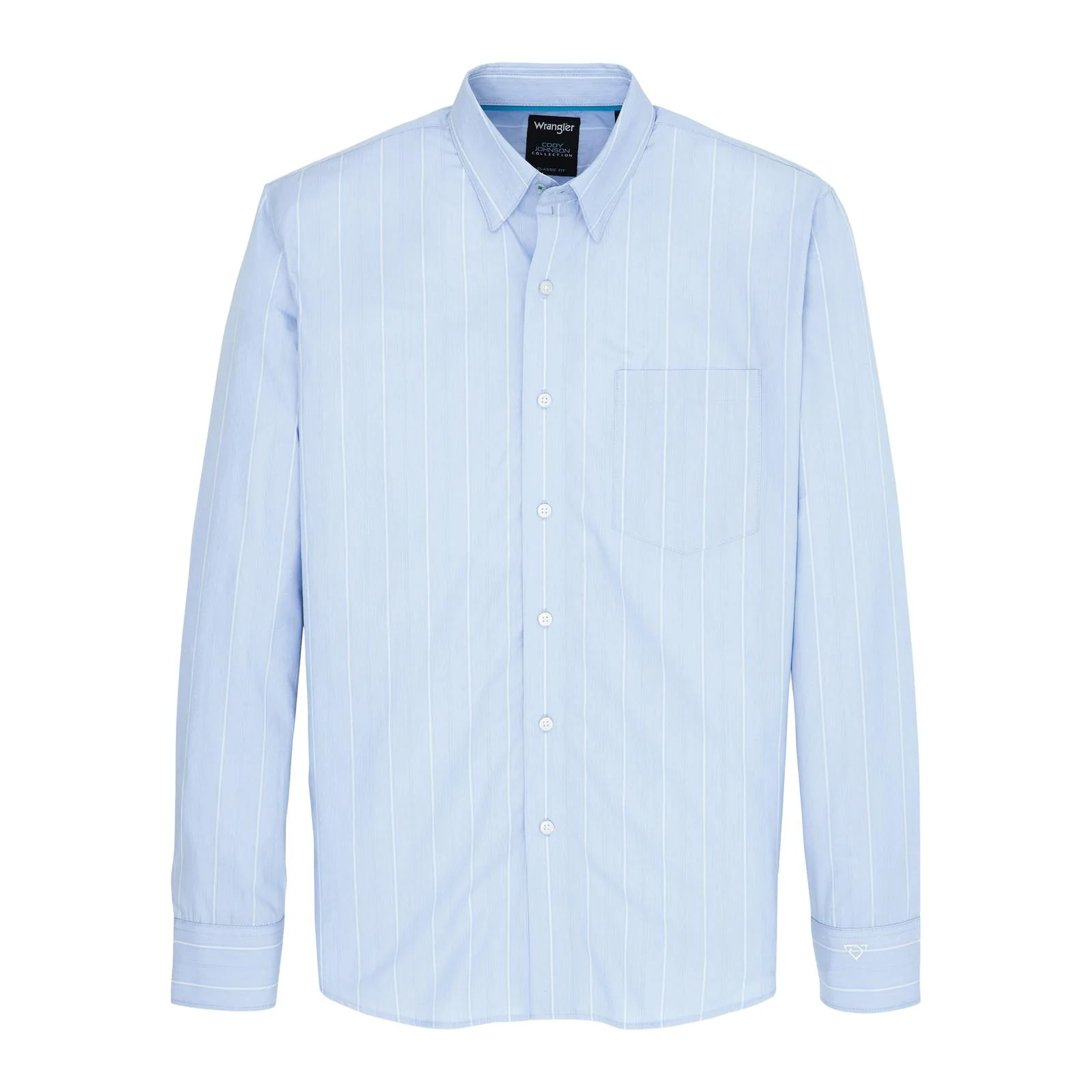 Wrangler® X Cody Johnson Long Sleeve Shirt - Classic Fit - Blue 112359677