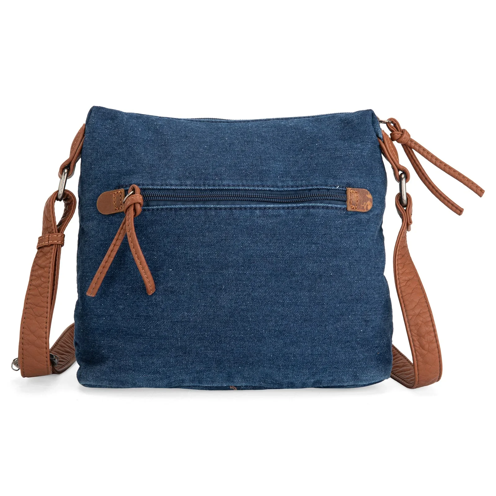 Wrangler Floral Tooled Denim Crossbody Purse - WG103-2009 - Image 2