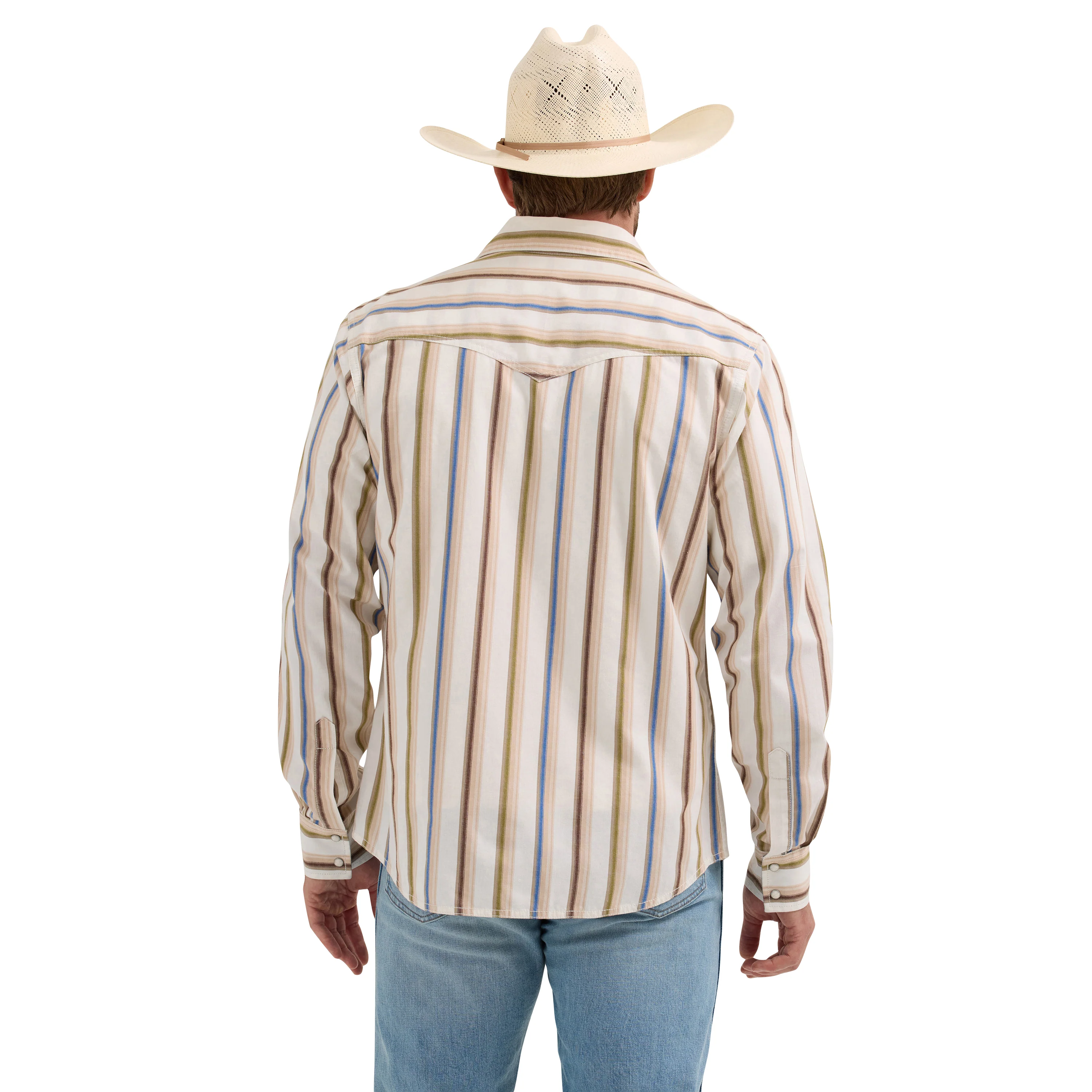 Wrangler Retro® Rusty Stripe Premium Long Sleeve Shirt 112365630 - Image 3