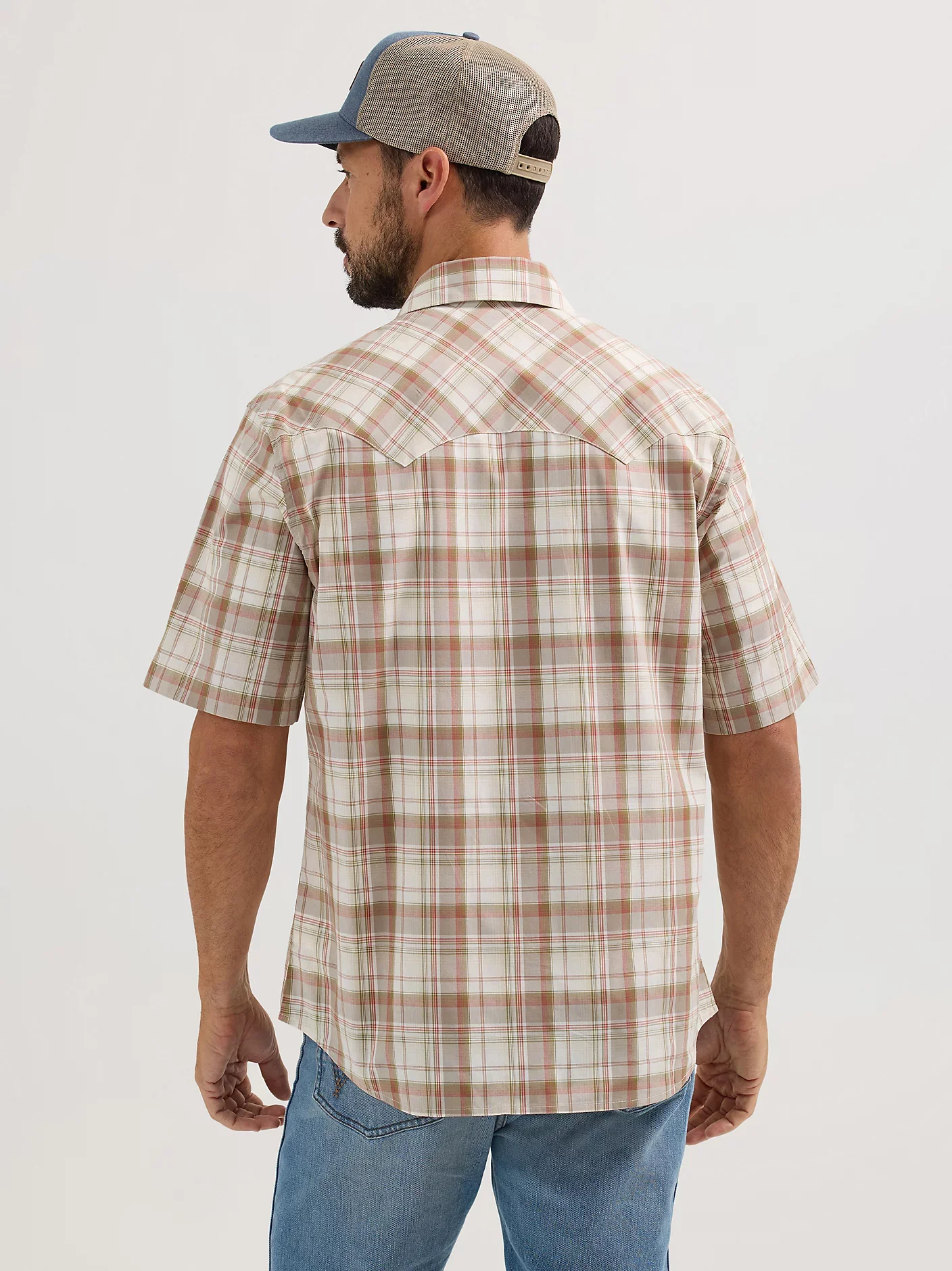 Wrangler Retro® Short Sleeve Shirt Modern Fit Khaki 112365892 - Image 3