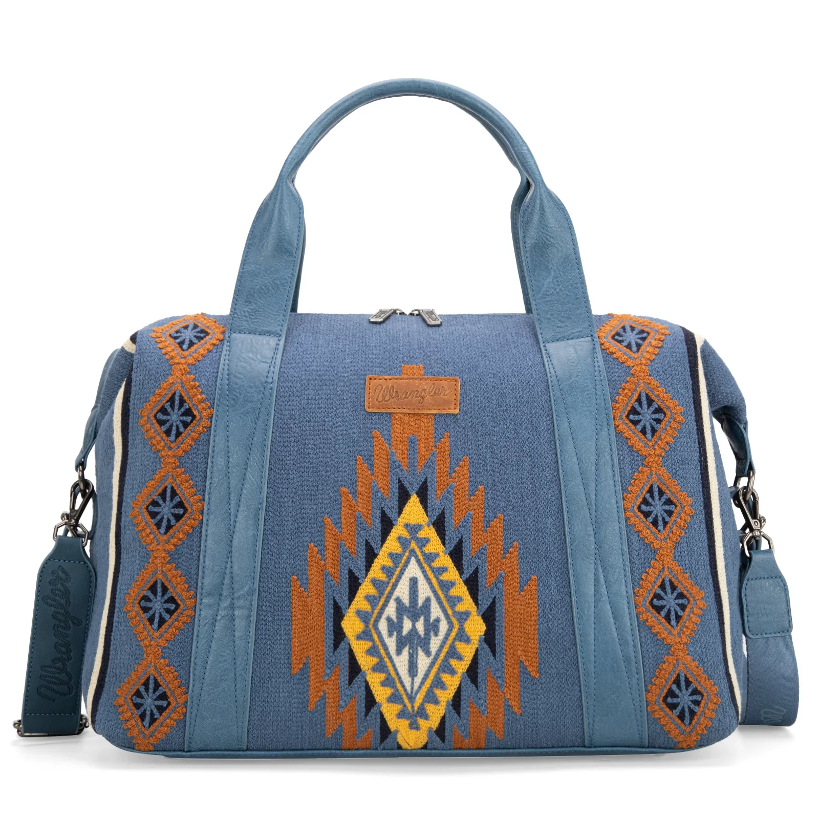 Wrangler Southwestern Print Denim Duffle Bag - WG174-5110JN