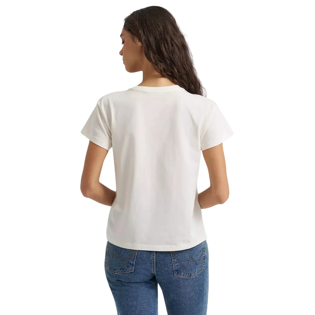 Giddy Up Retro Reg Fit Graphic Tee In Egret - Image 2
