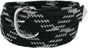 Xtra Long Machine Woven Braided Belt - Black and Gray by M&F Western 2000607X