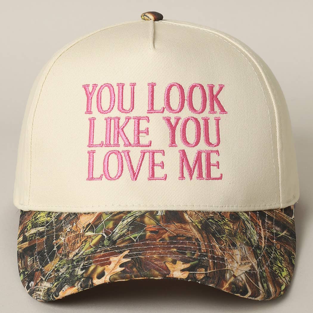 You Look Like You Love Me Embroidery Camo Trucker - Image 3