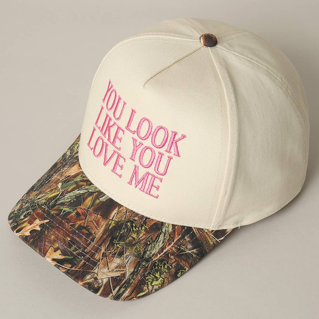You Look Like You Love Me Embroidery Camo Trucker - Image 4