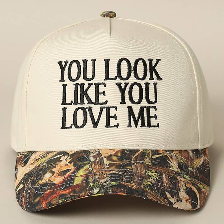 You Look Like You Love Me Embroidery Camo Trucker - Image 8