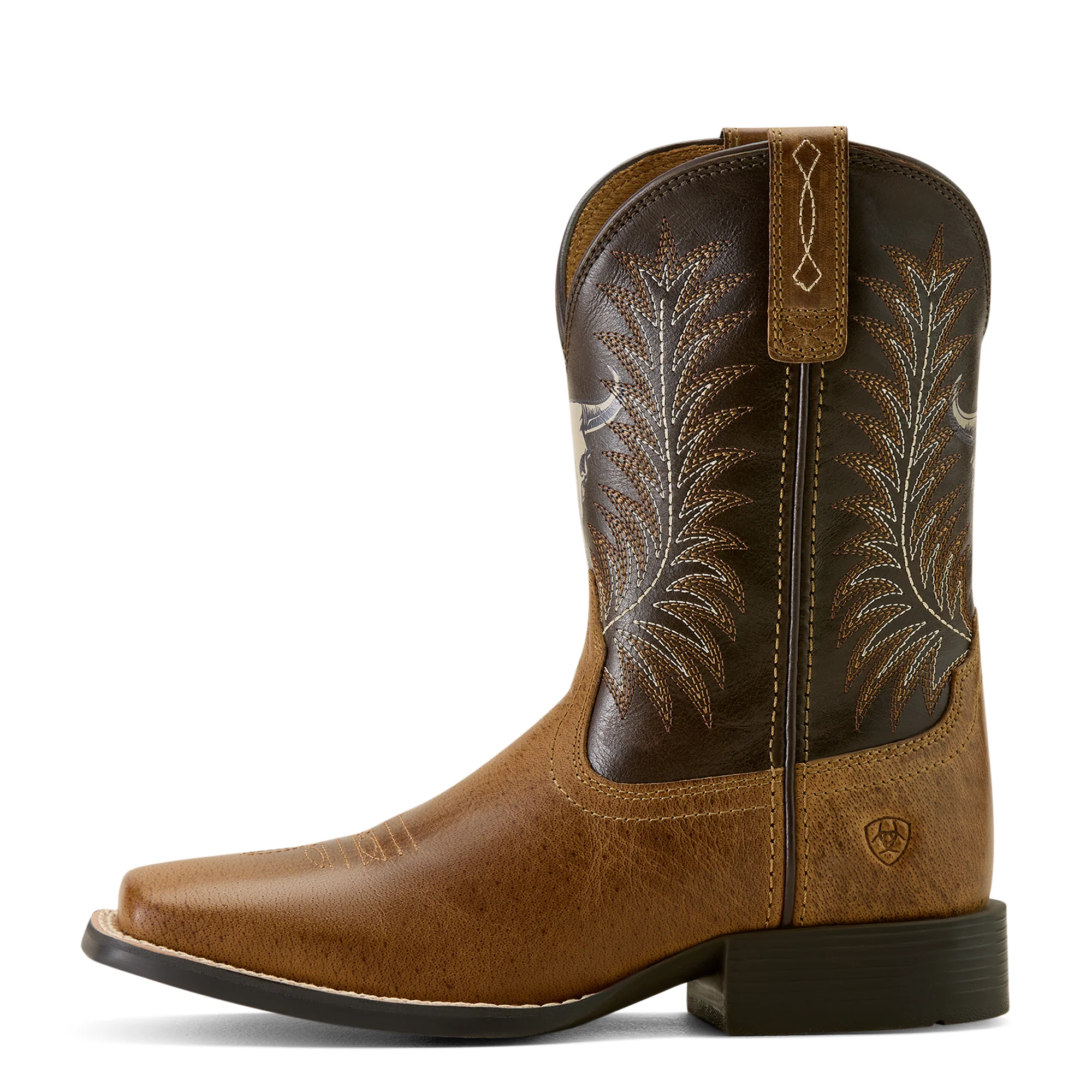 Youth Brown Stampede Square Toe Western Boot 10063827 - Image 5