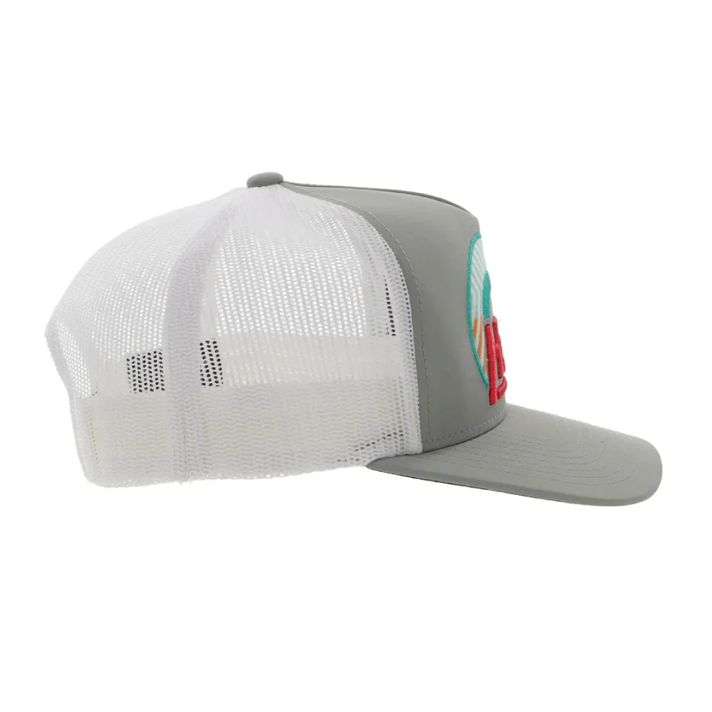 Youth Suds Grey/White 5-Pannel Trucker Cap By Hooey 2115T-GYWH-Y - Image 2