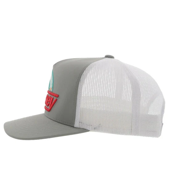 Youth Suds Grey/White 5-Pannel Trucker Cap By Hooey 2115T-GYWH-Y - Image 3