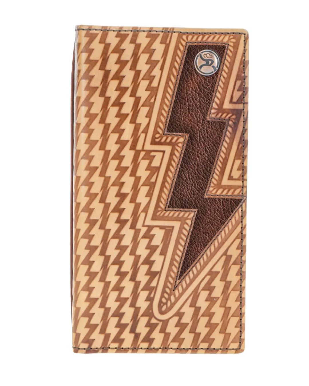 Zemi Tan Rodeo Wallet with Black Lightning Basket Weave RW016-TNBR